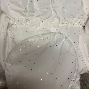 Baby girl casual white go polkadot trenchcoat